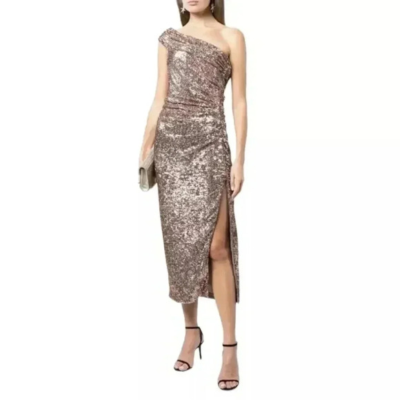 Jonathan Simkhai Zay sequin one shoulder dress NWT SZ 12